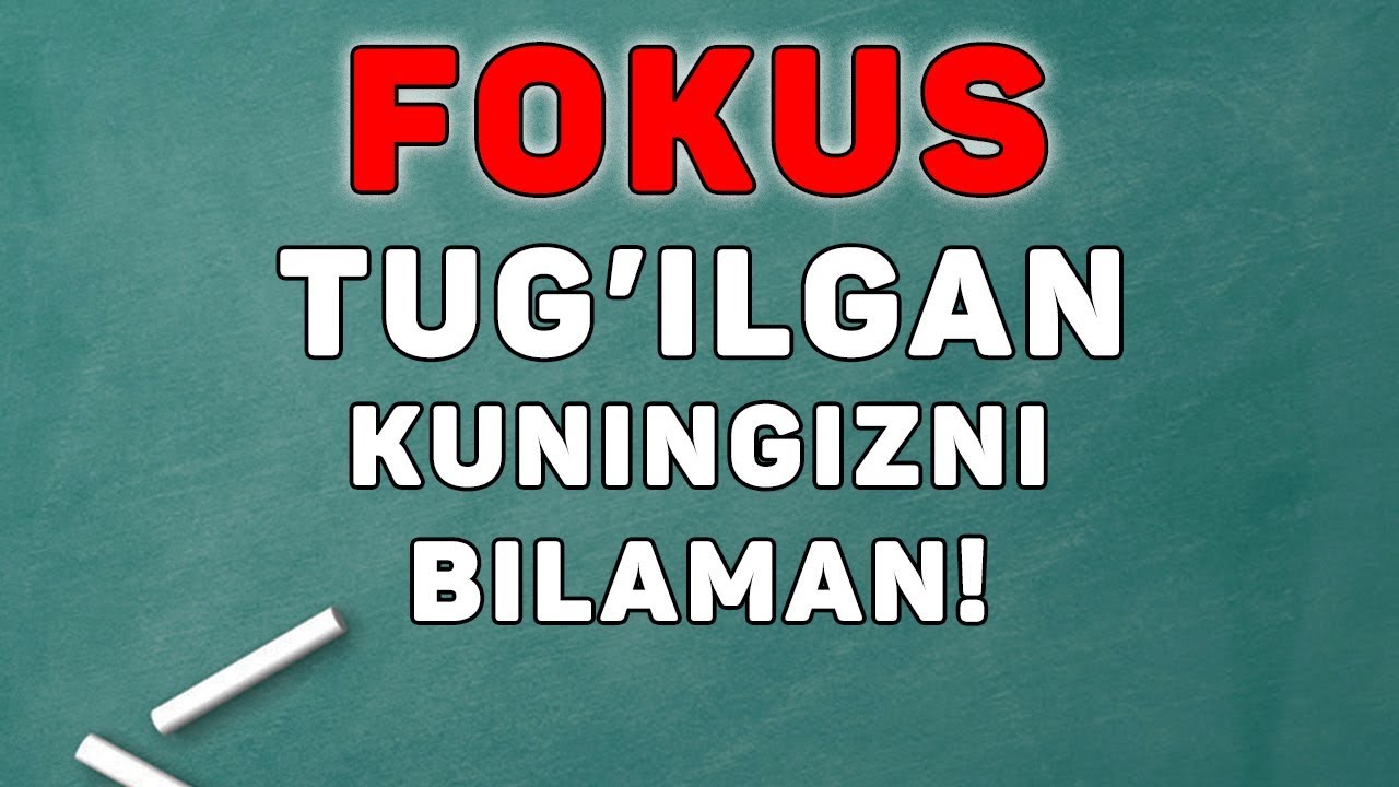 TUG'ILGAN KUNINGIZNI TOPAMAN! (matematik tryuk)