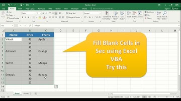 How to fill blank cells with value above / below Using VBA Macros in Excel