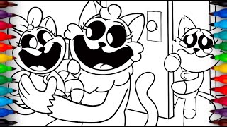 Smiling Critters Coloring Pages / Coloring Mom Loves CATNAP'S SISTER More Than Him/ Poppy Playtime 3