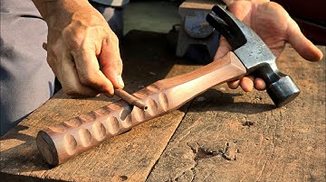 Turning Wood into Art! Hand-Filing Deep Grooves into a Hammer Handle
