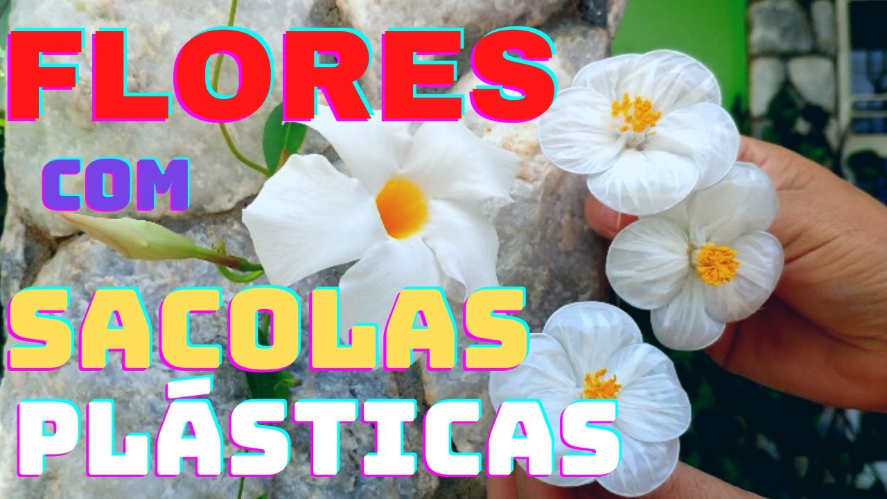 SACOLAS PLÁSTICAS + FLORES. Como Fazer FLORES MARAVILHOSAS QUE PARECEM DE VERDADE. DIY. Reciclagem.