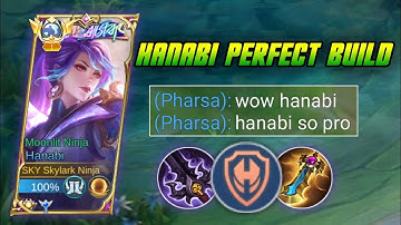 HANABI PERFECT BUILD FOR SOLO RANK PUSH🔥 ( hanabi best build and emblems 2023 ) ~MOBILE LEGENDS