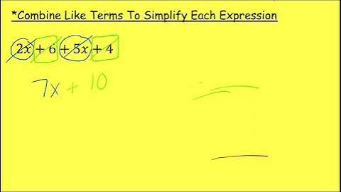 Lesson 3-7 Simplify Algebraic Expressions