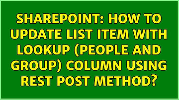 Sharepoint: How to update list item with lookup (People and Group) column using REST post method?