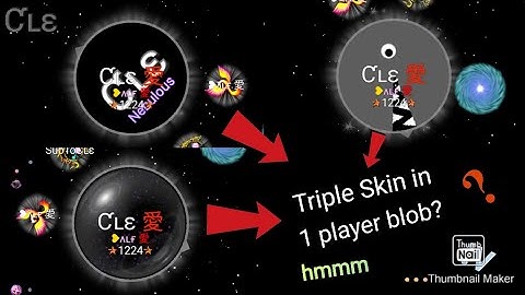 Nebulous.io - Triple Skin in One Player Blob? - Ƈʟɛ