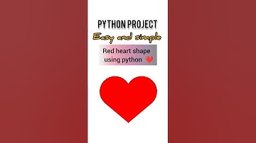 Red heart shape using python turtle | draw heart in python | python project #shorts #python