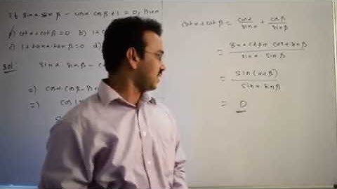 If sin⁡ α sin ⁡β-cos⁡ α cos ⁡β+1=0, then