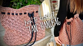 : !     !   Tan  How to crochet handbag