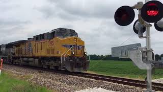 Norfolk Southern Triclops 6813 trailing on Southbound Union Pacific train