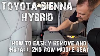How To Easily Remove And Install Toyota Sienna Hybrid Middle Seat