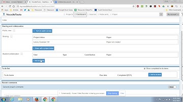 Noodletools Project Creation and Dashboard