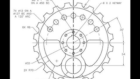 Autocad 2D Gear Practice