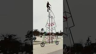 Christmas Spirit On Two Wheels: Unveiling The World's Tallest Custom Bicycle! #Shorts #Bicycle