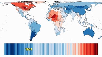 World Map Climate Stripes Animation