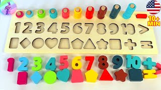 Best Learn Shapes, Numbers & Counting 1 to 10 | Preschool Toddler Learning Toy Video