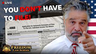 Filed for a Tax Extension Why 99% of YOU are NOT Legally Obligated to File a 1040 Form by Oct. 15!