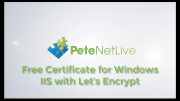 Free Certificate for IIS with Let