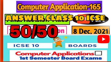 ⚡CLASS 10 ICSE || ANSWER KEY  SEMESTER 1   COMPUTER SCIENCE& APPLICATIONS ||  WITH QUESTIONS PAPER⚡