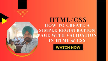 Responsive Registration form with Validation in HTML & CSS | Step-by-Step Tutorial