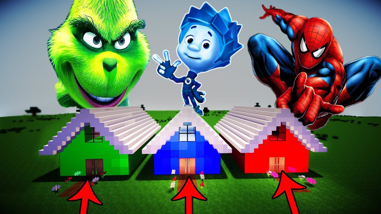 ЧТО НАХОДИТЬСЯ В ДОМЕ ГРИНЧ ФИКСИКИ НОЛИК ЧЕЛОВЕК ПАУК В МАЙНКРАФТ ...