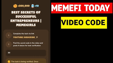 Memefi New Youtube Video Code Today BEST SECRETS OF SUCCESSFUL ENTREPRENEURS | MEMEGIRLS