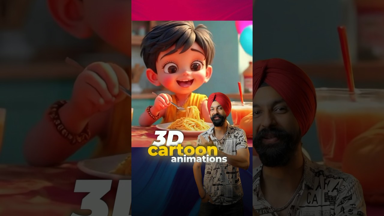 FREE 3D Cartoon Animation videos 😱 with Ai Tool ✅ #ai #3d #3dcartoonvideo