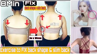 Top exercise for girl | fix back shape + slim back fat at home | bài tập giúp thon gọn lưng hiệu quả