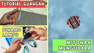 Cara Saya Membuat Guangan / Sendaren Suara Ngiklik 2,5 Meter \u0026 Test Terbang Layangan Kreasi Mitonan