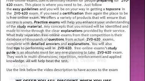 2V0-620 vSphere 6 Foundations Beta Exam