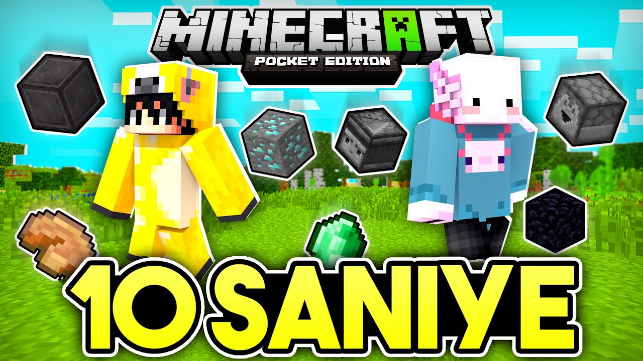 Minecraft PE'de Her 10 Saniyede RASTGELE EŞYA GELİYOR!