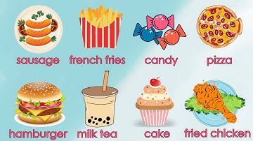 Bé học tiếng Anh - Bé thích ăn món gì: Kem, gà rán hay pizza || Món ăn bé yêu thích || Oh Vui Kids