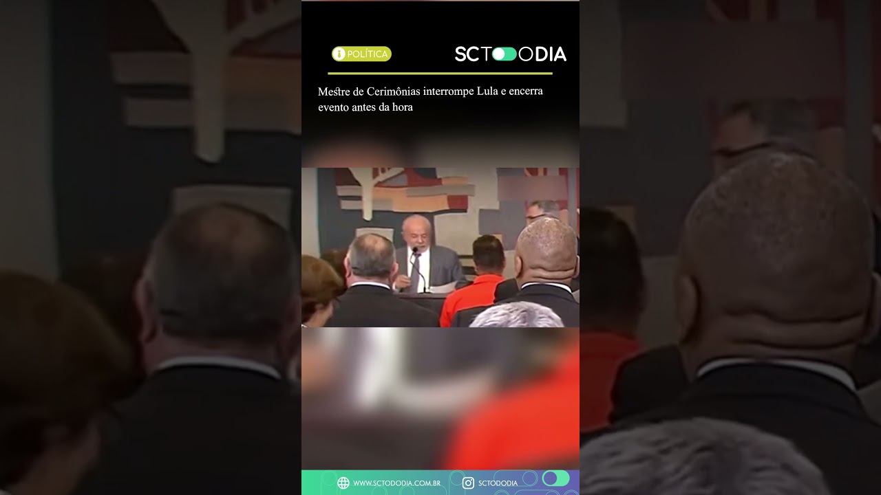 Mestre de Cerimônias interrompe #Lula e encerra evento antes da