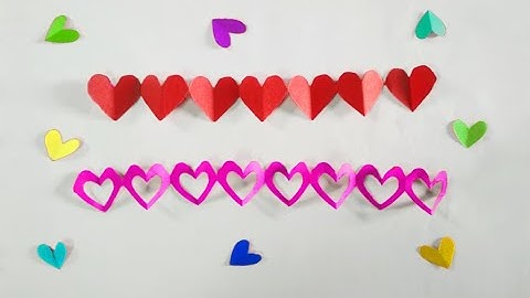 How to make Paper Heart Chain | Valentine