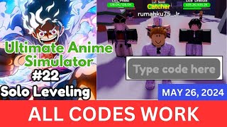 All CODES WORK Ultimate Anime Simulator ROBLOX, May 26, 2024