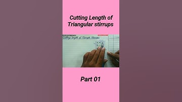 Cutting length of triangular stirrups Part 1 #engineeringtactics