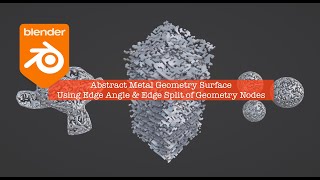 LIVENODING Abstract Metal Geometry Surface Using Edge Angle & Edge Split