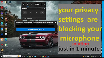 your privacy settings are blocking your microphone ll turn on mic during screen recording on win 10