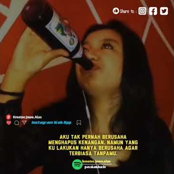 Story wa cewek minum minuman keras