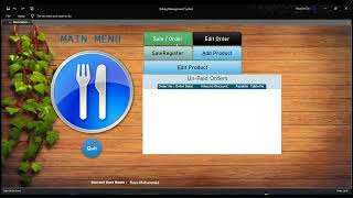 POS for a Restaurant in MS Access Database.