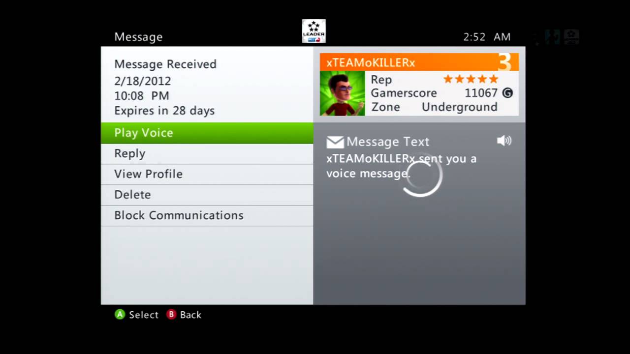 Scary Xbox Live Message