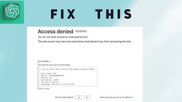 How to Fix ChatGPT Error Code 1020 Access Denied