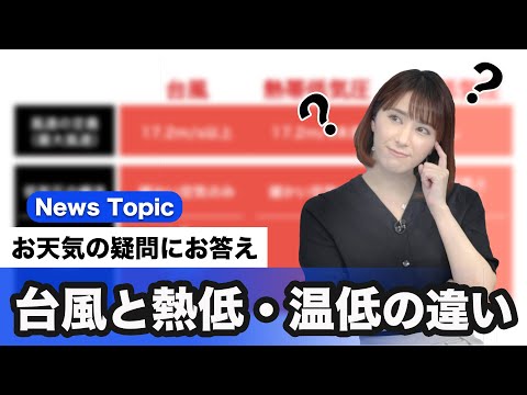 知ってます？台風と熱帯低気圧・温帯低気圧の違い