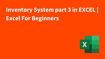 Inventory System in Excel part 3