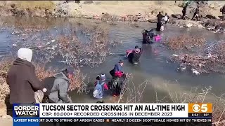 Border crossings in Tucson sector hit an all-time high in December