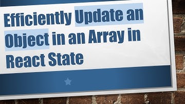 Efficiently Update an Object in an Array in React State