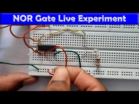 NOR Gate Practical on Bread Board || Digital Electronics Experiment