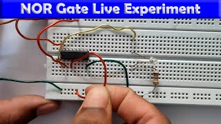 NOR Gate Practical on Bread Board || Digital Electronics Experiment