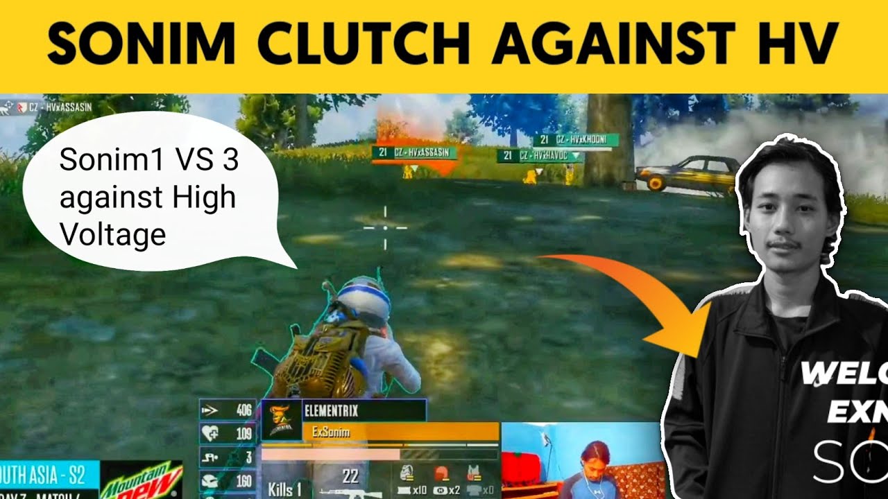 ExSonim 1vs3 Clutch Against High Voltage [PMPL South Asia S2 2020] - PUBG MOBILE NEPAL
