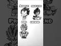 How to Draw Vegeta in different level #shorts #drawing #vegeta #fyp