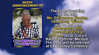 Philomene Charles nee Armay Wilson short